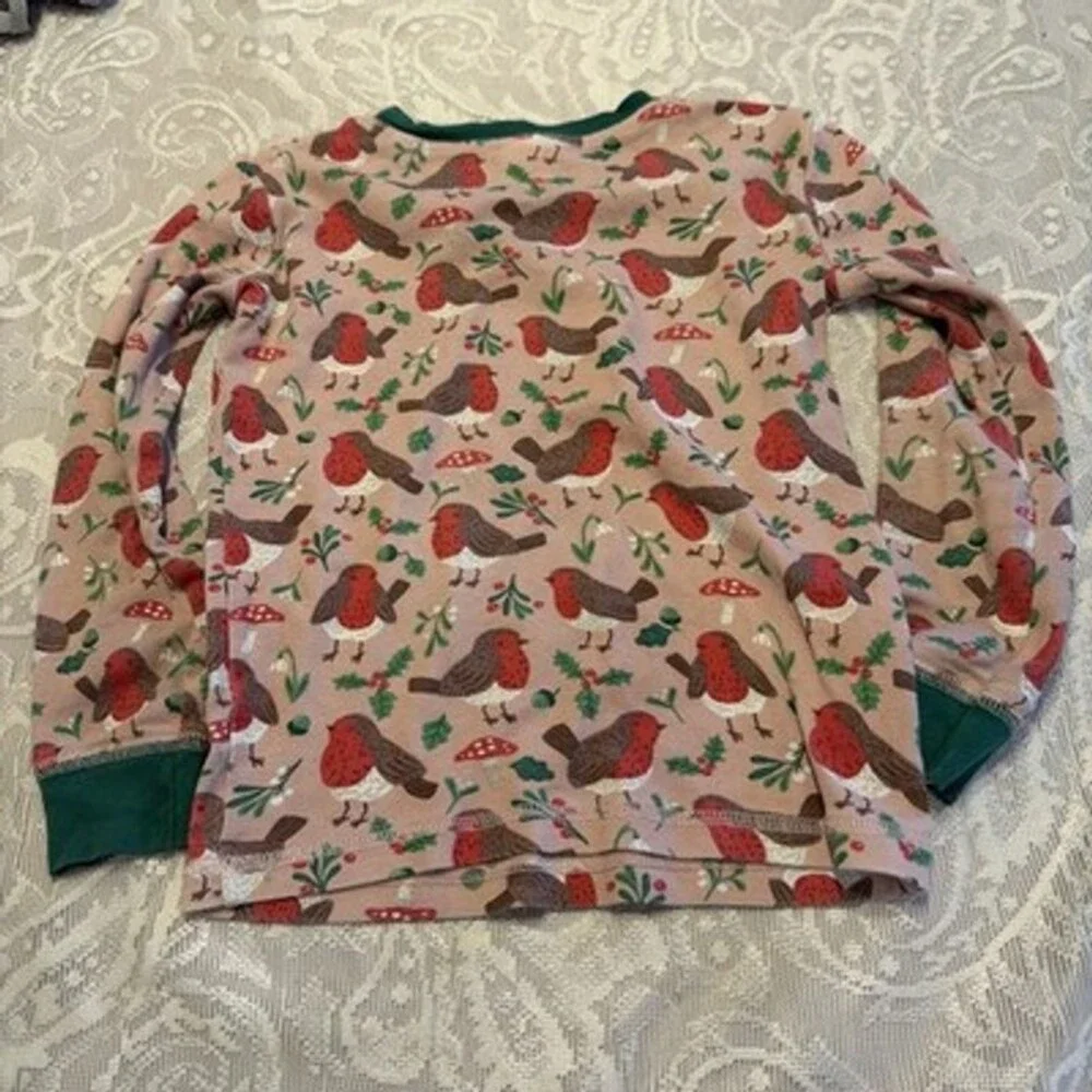 Mini Boden Birds&Mushrooms Shirt 6y Cottagecore Naturecore Boho Meas In Pics